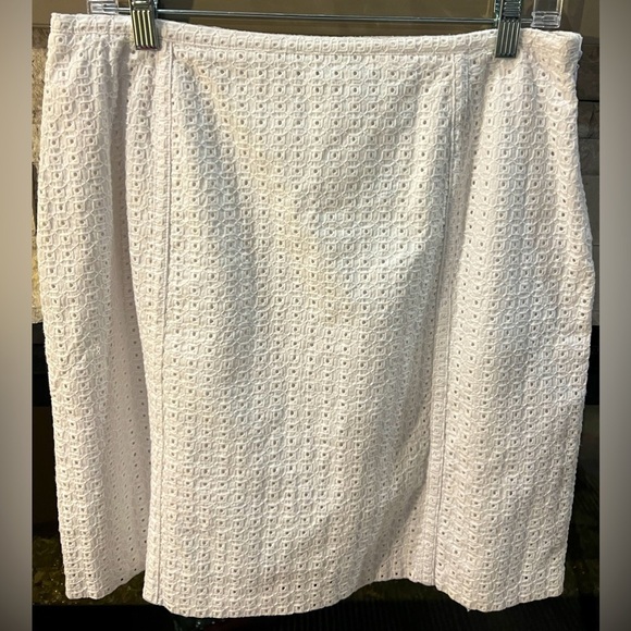 Sigrid Olsen Signature size 8 white eyelet skirt - Picture 1 of 9